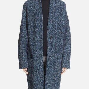 Rag & Bone 'Diana' Merino Wool Sweater Knitted Coat in Blue Multi Women  Size:S